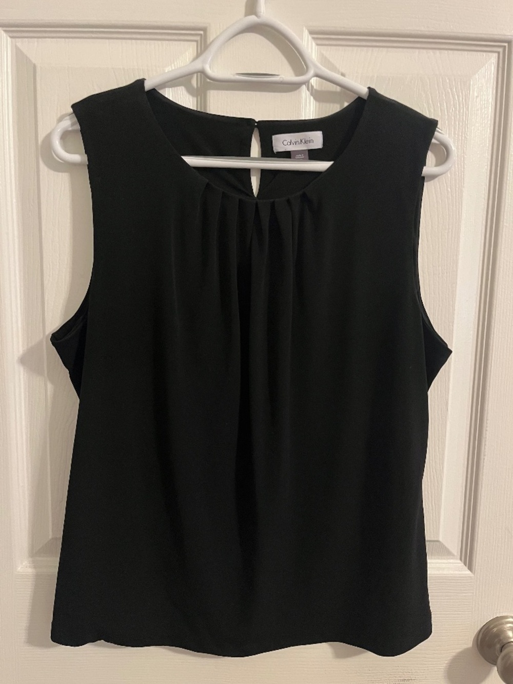 Calvin Klein Blouse Top - Sleeveless - Black
